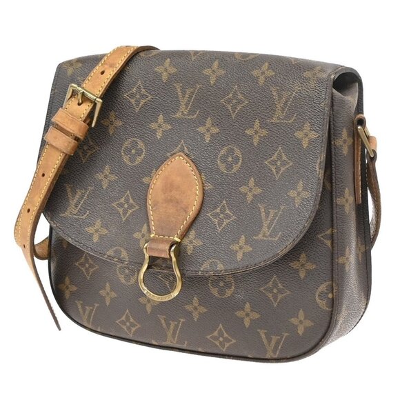 LOUIS VUITTON Saint Cloud GM Shoulder Bag Monogram Leather Brown - Picture 1 of 16
